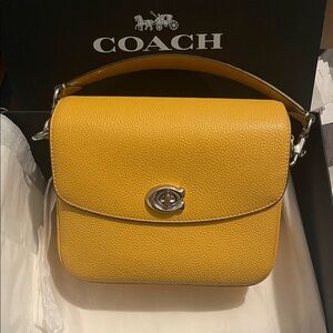 Coach Mustard Yellow Leather Shoulder Bag